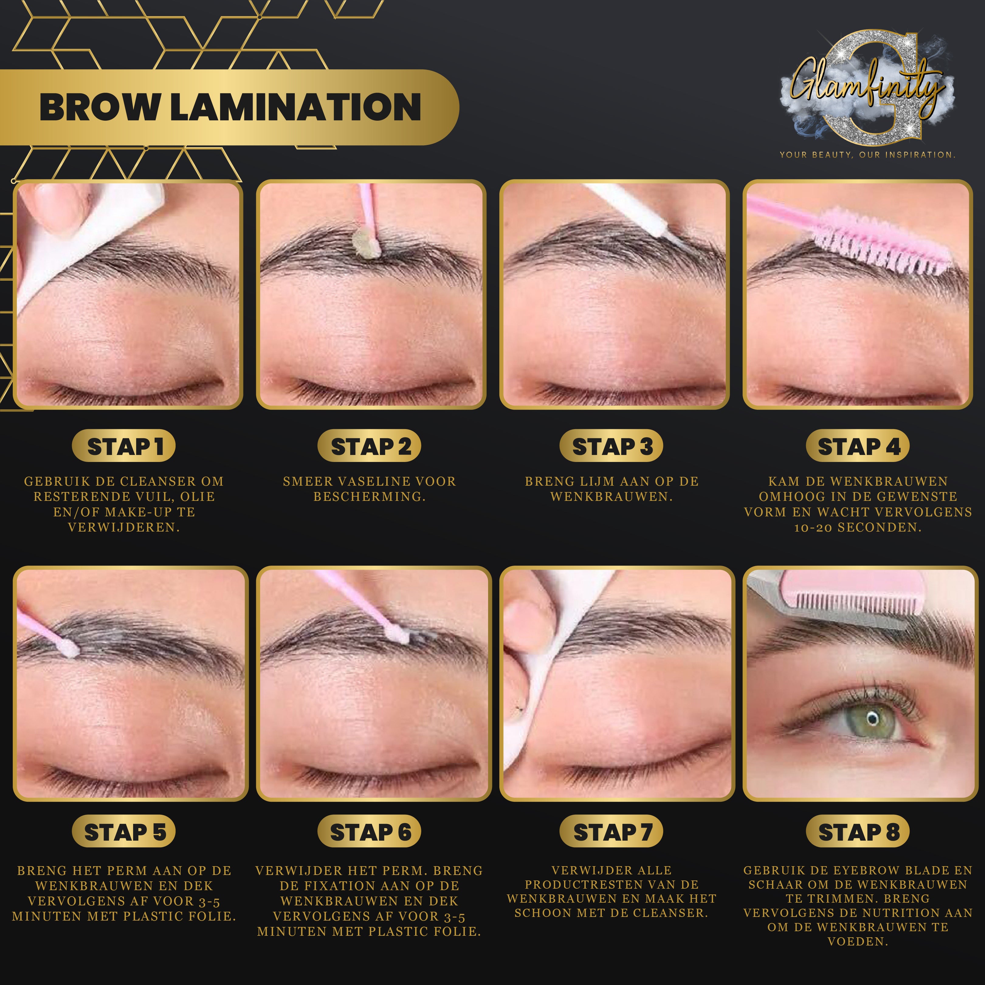 Brow lamination kit - met zwarte tint kit